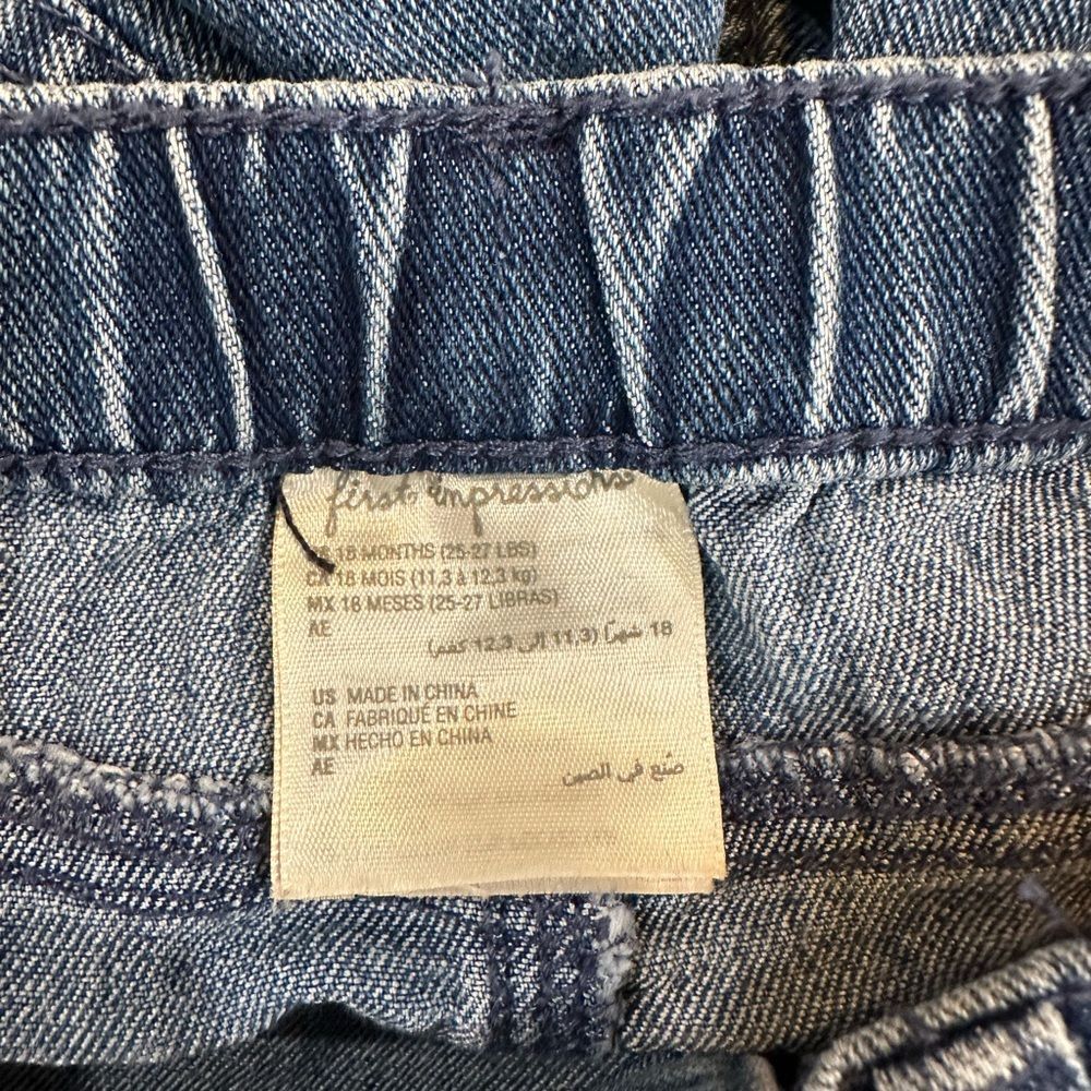 First Impressions Baby Boy Rip Denim Jeans Size 18 Months - Picture 3 of 4